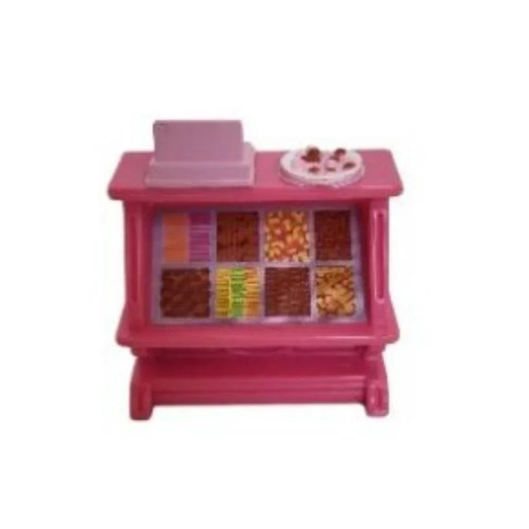 FISHER-PRICE SWEET STREETS Replacement Pink 2" Bakery Counter Dollhouse - Picture 1 of 4